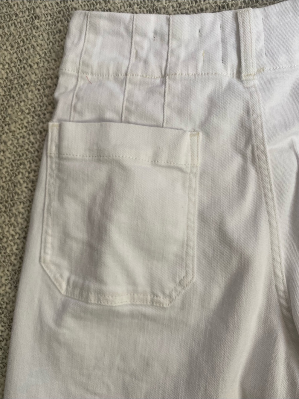 Anthropologie Maeve White Colette High Rise Crop Wide Leg Patch Pocket Pants 29 - Picture 10 of 13